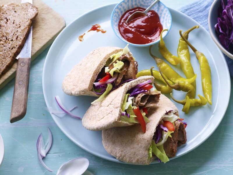 Homemade doner kebab